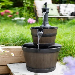 Stylish Fountain Whiskey Barrels Garden Water Feature 17 Stylish Fountain Whiskey Barrels Garden Water Feature -Cheap Grove Sanctuary Store 13944159 3115005845107244