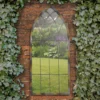 MirrorOutlet Rose Garden Rustic Arch Metal Garden Mirror- 115x50cm