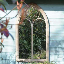MirrorOutlet Somerley Chapel Arch Metal Garden Mirror - 112x61cm -Cheap Grove Sanctuary Store 13950555 1704987139189172