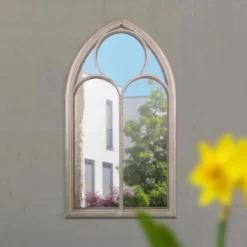 MirrorOutlet Somerley Chapel Arch Metal Garden Mirror - 112x61cm -Cheap Grove Sanctuary Store 13950555 5464987139112690
