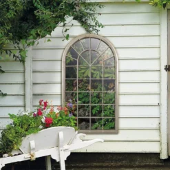 MirrorOutlet Somerley Eden Country Arch Large Metal Garden Mirror - 129x76cm -Cheap Grove Sanctuary Store 13950557 2014987139974299