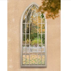 MirrorOutlet Somerley Sunflower Gothic Arch Large Garden Mirror - 150x61 Cm -Cheap Grove Sanctuary Store 13950558 9584987173091575