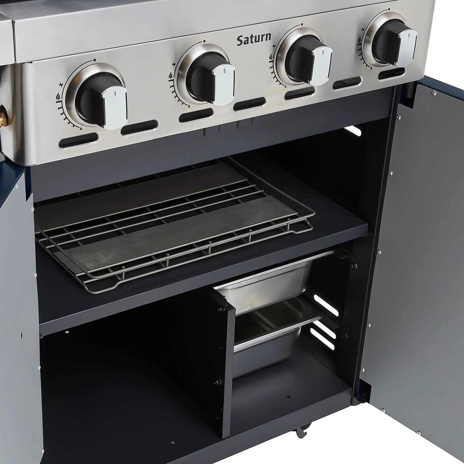 Outback Saturn Pro 4 Burner Gas BBQ - Blue 6 Outback Saturn Pro 4 Burner Gas BBQ - Blue - Image 6