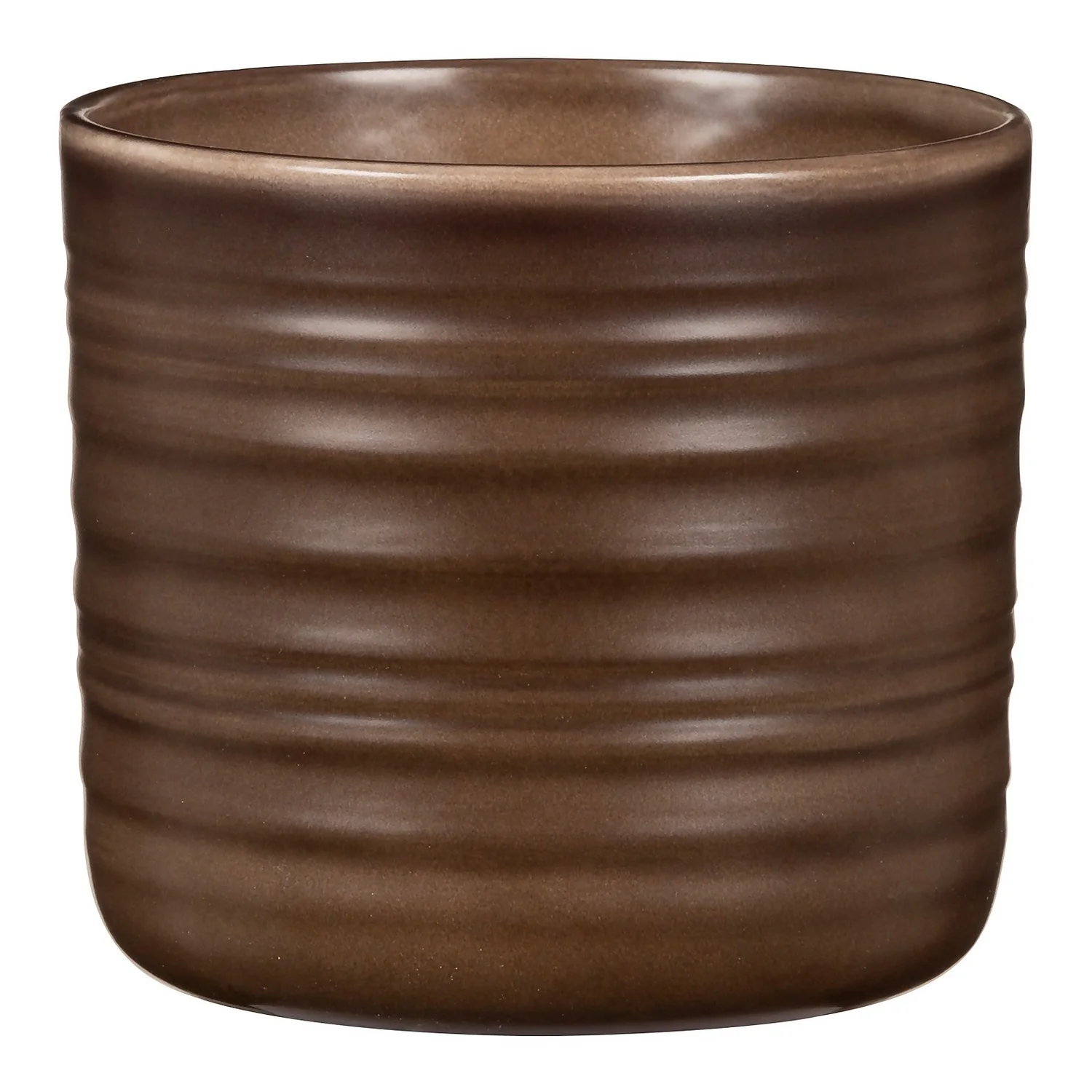 Scheurich Ripple Brown Indoor Pot - 20cm 1 Scheurich Ripple Brown Indoor Pot - 20cm