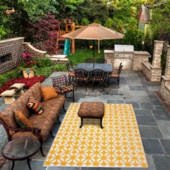 Homebase Outdoor Rug - Mustard 120x180cm 5 Homebase Outdoor Rug - Mustard 120x180cm -Cheap Grove Sanctuary Store 13953332 1264989199281348