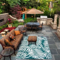 Homebase Outdoor Rug - Teal 120x180cm 5 Homebase Outdoor Rug - Teal 120x180cm -Cheap Grove Sanctuary Store 13953333 1274989199482873