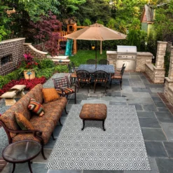 Homebase Outdoor Rug - Grey 120x180cm -Cheap Grove Sanctuary Store 13953335 3724989199317315