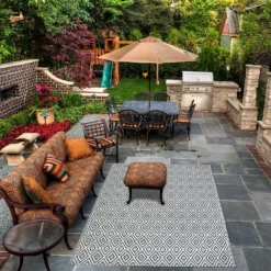 Homebase Outdoor Rug - Grey 160x230cm -Cheap Grove Sanctuary Store 13953337 9194989199353489