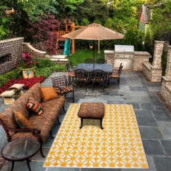 Homebase Outdoor Rug - Mustard 160x230cm -Cheap Grove Sanctuary Store 13953338 1144989199346799