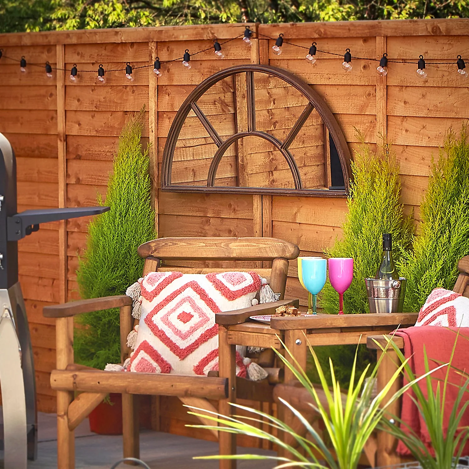 Half Moon Aged Arch Garden Mirror 2 Half Moon Aged Arch Garden Mirror - Image 2