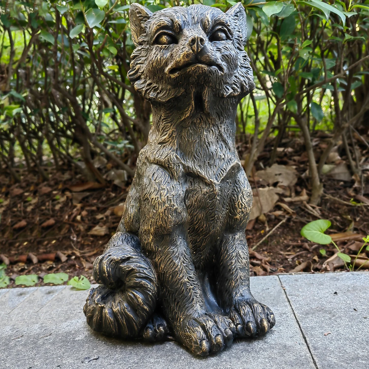 Bronze Look Fox Garden Ornament 7 Bronze Look Fox Garden Ornament - Image 7