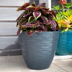 Wave Pot Charcoal - 33cm -Cheap Grove Sanctuary Store 13973616 2355011239813081