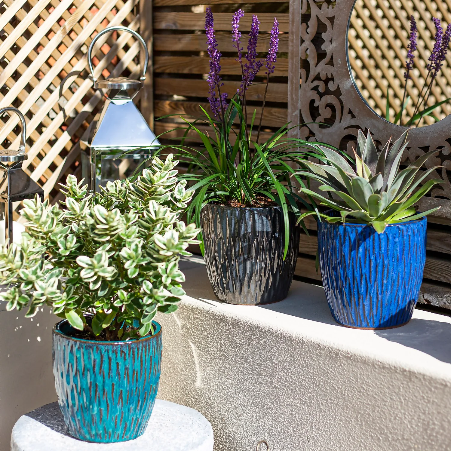 Chiswick Textured Pot Green - 18cm 5 Chiswick Textured Pot Green - 18cm - Image 5