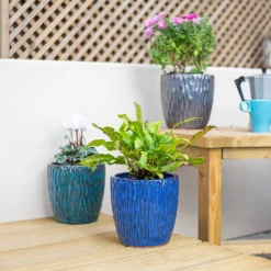 Chiswick Textured Pot Black - 38cm -Cheap Grove Sanctuary Store 13973633 1055011242942084