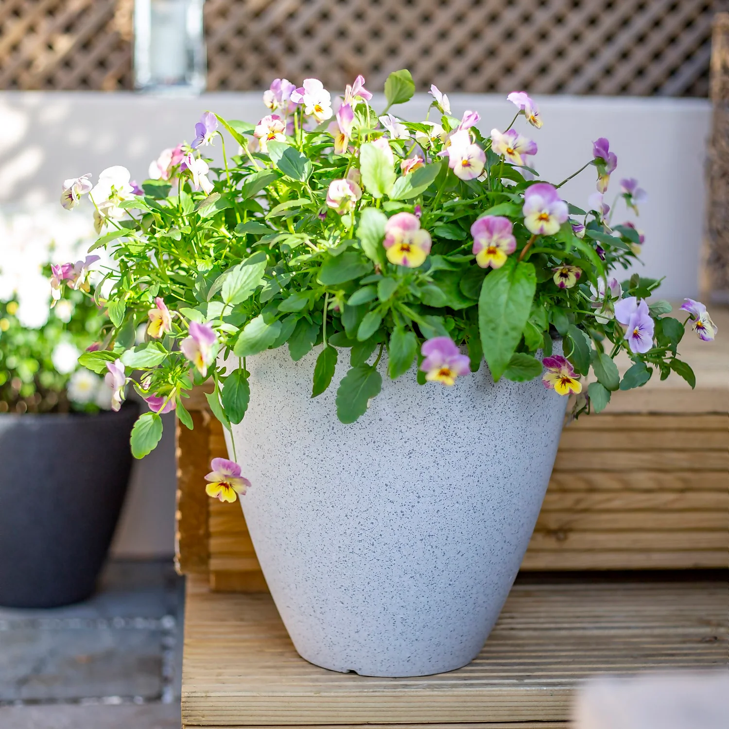 Pinto Egg Pot Beige - 37cm 2 Pinto Egg Pot Beige - 37cm - Image 2