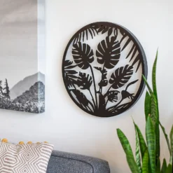 Jungle Leaf Garden Wall Art 35cm - Black 7 Jungle Leaf Garden Wall Art 35cm - Black -Cheap Grove Sanctuary Store 13981006 7305005835382876