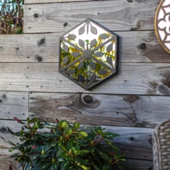Hexagonal Laser Cut Outdoor Mirror 35cm - Black 10 Hexagonal Laser Cut Outdoor Mirror 35cm - Black -Cheap Grove Sanctuary Store 13981007 7105005835377797
