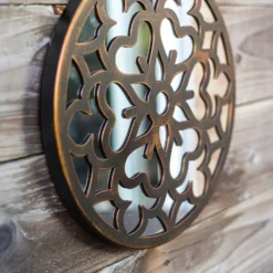 Round Laser Cut Outdoor Mirror 35cm - Bronze -Cheap Grove Sanctuary Store 13981008 1435005835489778