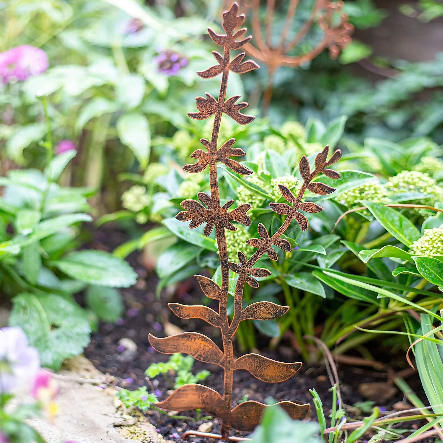 Floral Bronze Ground Stakes - 45cm (Assorted Designs) 2 Floral Bronze Ground Stakes - 45cm (Assorted Designs) - Image 2