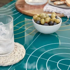 Omari Metal Garden Sofa Set - Teal & Gold 14 Omari Metal Garden Sofa Set - Teal & Gold -Cheap Grove Sanctuary Store 14005703 1275022638104623