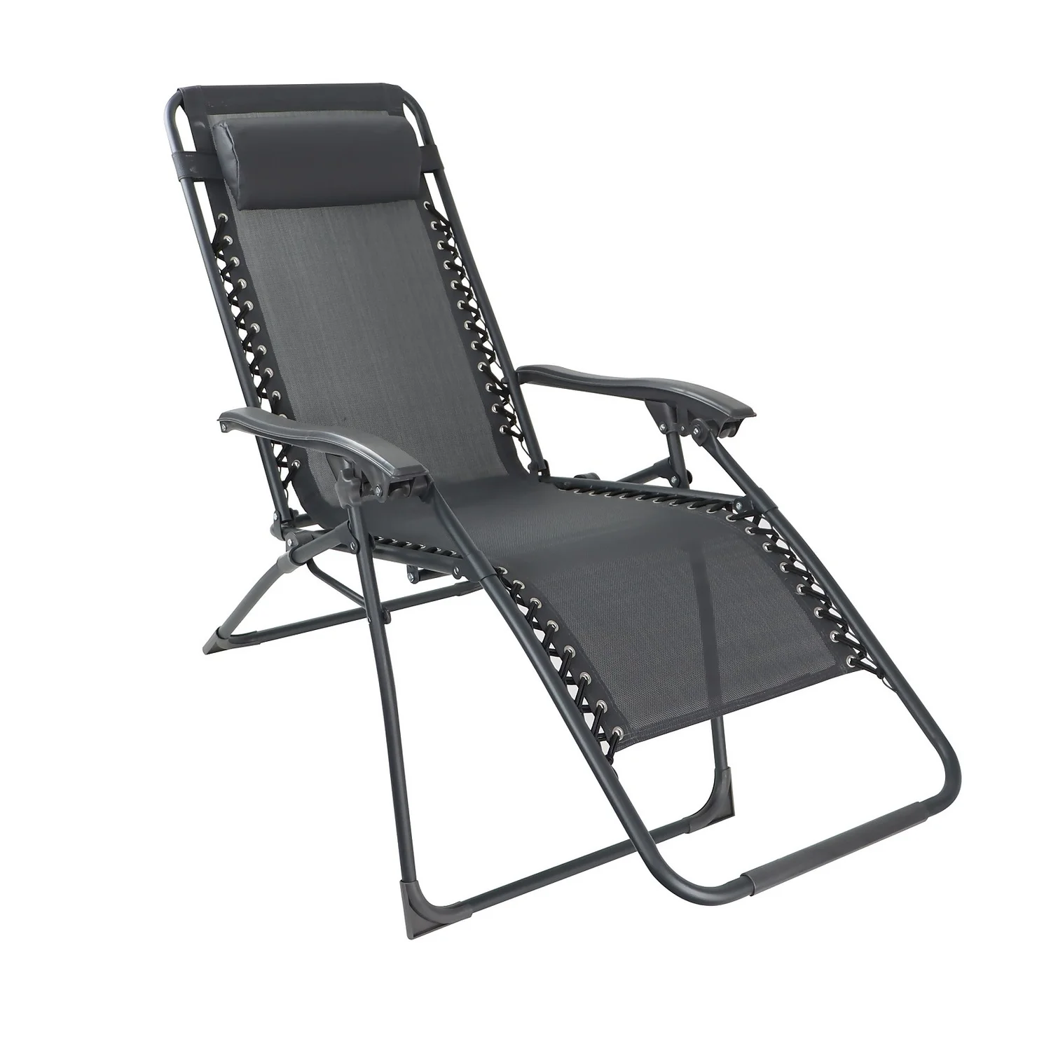 Grey Reclining Sun Lounger 3 Grey Reclining Sun Lounger - Image 3