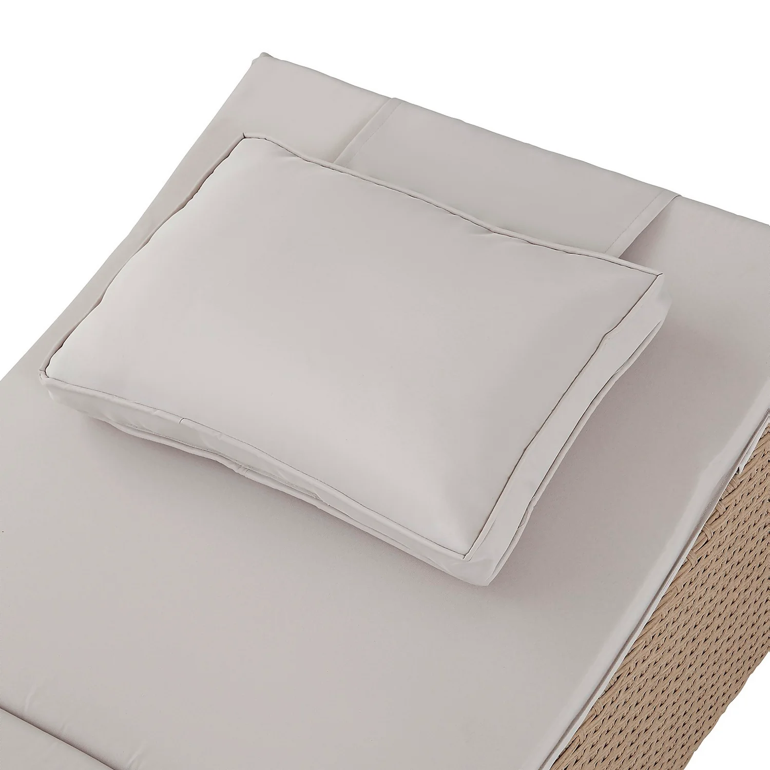 Natural Folding Rattan Sun Lounger 6 Natural Folding Rattan Sun Lounger - Image 6