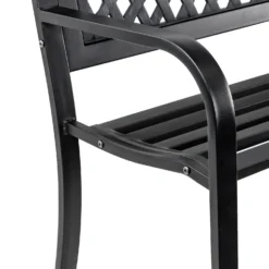 Black Steel Garden Bench 9 Black Steel Garden Bench -Cheap Grove Sanctuary Store 14005779 5405018249740746