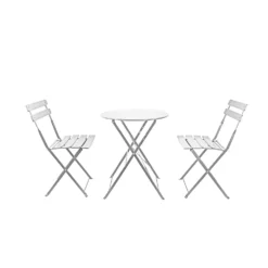 Millie Metal Bistro Set - Grey -Cheap Grove Sanctuary Store 14005781 2855018249611251