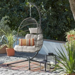 Grey Single Garden Hanging Chair 7 Grey Single Garden Hanging Chair -Cheap Grove Sanctuary Store 14005785 1595032481802891