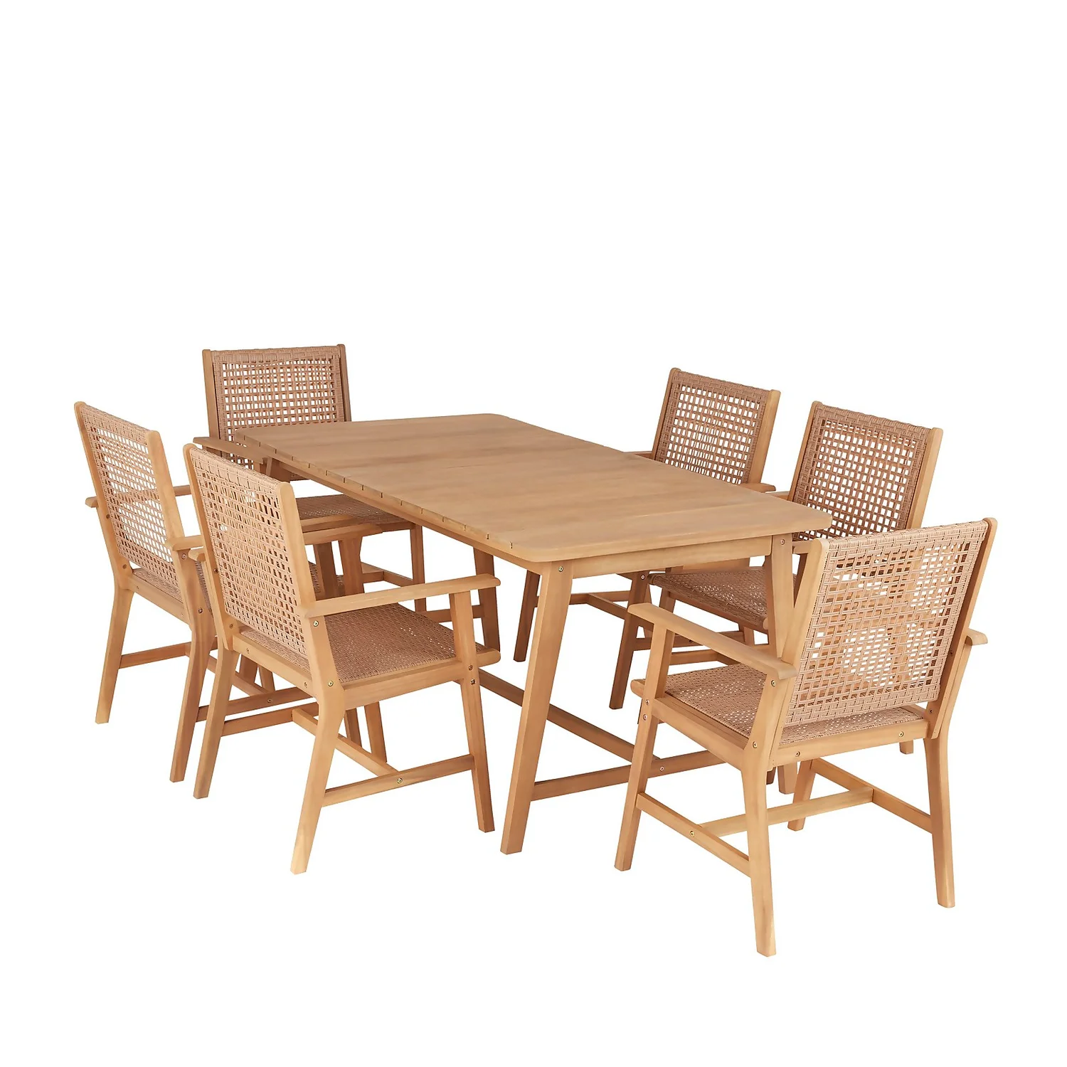 Miri 6 Seater Wooden Garden Dining Set 2 Miri 6 Seater Wooden Garden Dining Set - Image 2