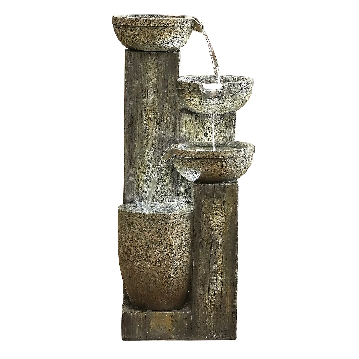 Stylish Fountain Ash Columns Water Feature With LEDs 1 Stylish Fountain Ash Columns Water Feature With LEDs