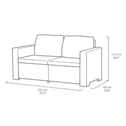 Keter California 4 Seater Outdoor Garden Furniture Lounge Set - Graphite With Grey Cushions 17 Keter California 4 Seater Outdoor Garden Furniture Lounge Set - Graphite With Grey Cushions -Cheap Grove Sanctuary Store 14539591 5435041801860615