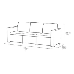 Keter California 3 Seater Outdoor Garden Furniture Chaise Longue - Graphite With Grey Cushions 10 Keter California 3 Seater Outdoor Garden Furniture Chaise Longue - Graphite With Grey Cushions -Cheap Grove Sanctuary Store 14539593 8735041802298177